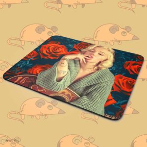 Marilyn Monroe Rose Mousepad, printed, personalized, computer accessories, roses, funky